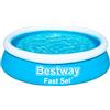 Bestway Piscina Fuori Terra Autoportante Gonfiabile da Esterno 940 litri Piscina da Giardino in PVC ø 183x51h cm colore Azzurro - 57392 Fast Set