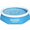 Bestway Piscina Fuori Terra Autoportante Gonfiabile da Esterno 1.880 litri Piscina da Giardino in PVC ø 244x61h cm colore Azzurro - 57448 Fast Set