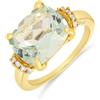 ALFIERI & ST. JOHN Anello gemma con prasiolite e diamanti