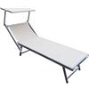 MIlani Home REMI - lettino mare prendisole pieghevole in alluminio con tettuccio