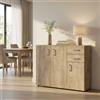 MIlani Home GODWIN - madia moderna con 2 cassetti e tre ante