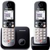 PANASONIC TG6852JTB CORDLESS DECT/GAP DUO VIVAVOCE 1,8 BLOCCO CHIAMA