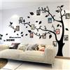 guangmu 3D Albero Adesivi Fai da te Albero Adesivo da Parete Cornici per Foto Sticker Decorazioni Albero Della Vita da Parete per Soggiorno Camera da Letto Adesivo Muro(Sinistra Nero,S: 100 * 138CM)