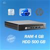 HP PC DESKTOP HP 600 G1 MINI INTEL I5 RAM 4GB HDD 500GB WIN 11 PRO RICONDIZIONATO
