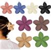 XWCHASA 8 Pezzi Pinze per Capelli Opaca, Mollettone Fiore Hawaiano per Capelli Spessi, Fiori Colorati, Mollette Capelli Donna dei Capelli Antiscivolo(Fiori B)