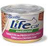 LIFE PET CARE LIFE CAT NATURAL RICETTE TONNO CON PROSCIUTTO DI POLLO & CAROTE 150 GR.