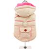 URBAN PUP CAPPOTTO IMBOTTITO CON CAPPUCCIO TG. L (30-35 CM.) ROSA/CREMA
