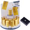 POLYFLAME 40401725 LINGOTTO D'ORO PORTATILE POSACENERE GOLDBAR POCKET ASHTRAY SET DA 12 PEZZI