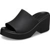 Crocs Donna Brooklyn Slide Heel Sandalo, Black, 38/39 EU
