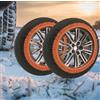 Generico Snow Socks Calze da Neve Catene da neve in tessuto OMOLOGATE Uni 16662-1 2020 per Auto Salvaspazio 6 Taglie Disponibili da XS A XXL (Misure Pneumatici e Dettagli nelle Foto del Prodotto) (XXL)