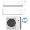 Panasonic Climatizzatore Condizionatore Panasonic Serie Etherea Bianco Opaco Wifi R32 Dual Split Inverter 7000 + 9000 BTU con U.E. CU-3Z68TBE A++/A+