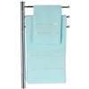 Casatessile Aida Coppia Asciugamani per Ricamo Set 2 Asciugamani Bagno Viso e Bidet - Verde Acqua