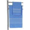 Casatessile Aida Coppia Asciugamani per Ricamo Set 2 Asciugamani Bagno Viso e Bidet - Blu Mare