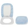 Casatessile Copriasse WC Velluto 50X50 cm. Misura Grande Copri ASSE Morbido, Coprisedile Water, Copriwater Universale - Azzurro