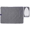 Encasa XO Case da stiro stuoia/pad 70x50 cm con imbottitura da 3 mm e supporto in ghisa siliconica per la pressatura a vapore sul tavolo o sul letto - Piastrelle grigie