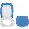 Casatessile Copriasse WC Velluto 50X50 cm. Misura Grande Copri ASSE Morbido, Coprisedile Water, Copriwater Universale - Bluette