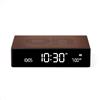 Lexon Flip Premium Digital Alarm Clock - Rechargeable Desk Clock with On/Off Faces - Snooze function, Pure VA LCD display, Touch & Sound Sensor, Aluminum - Bronze