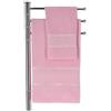 Casatessile Aida Coppia Asciugamani per Ricamo Set 2 Asciugamani Bagno Viso e Bidet - Rosa