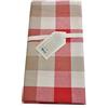 Casatessile Tovaglia in Cotone Jacquard Vichy - Rosso, 8 posti 140x220 cm.