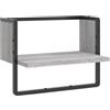 vidaXL Mensola a Parete con Asta Grigio Sonoma 40x25x30 cm