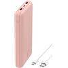 Belkin Caricabatterie portatile USB-C 20K, power bank 20000mAh con ingresso/uscita Type-C, 2 porte USB-A e cavo da USB-C a USB-A incluso per iPhone, Galaxy, iPad, Pixel, AirPods - Oro rosa
