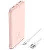 Belkin Batteria esterna portatile da 10000mAh, caricabatteria USB-C con 1 porta USB-C e 2 porte USB-A, power bank con ricarica da 15 W per iPhone, Samsung Galaxy, Pixel, AirPods, iPad ecc - Oro rosa