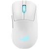 ASUS ROG Keris II Origin Mouse Gaming Wireless, Sensore Ottico AimPoint Pro 42K, Tasti ROG Micro Switch II, Ricevitore ROG Omni, 5 Pulsanti Programmabili, Ergonomico, Solo 64 g di Peso, Bianco