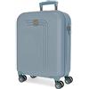 MOVOM Riga, Trolley Rigido Cabina 55m Unisex Adulto, Azzurro, 40x55x20 cms