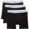 Calvin Klein Boxer Uomo Confezione da 3 Cotone Elasticizzato, Nero (Black), XL