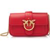 Pinko Love One Pocket C Vitello Seta, Borsa Donna, R30q_rosso-antique Gold, Taglia unica