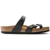 Birkenstock per donna. [71793] Sandali Mayari Birko-Flor neri, Pelle, Nero, Basso, Nessuno, Casual, Poliestere riciclato