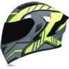 Woljay Casco Moto Modulare Integrato apribile Parasole caschi Doppia Visiera per uomo donna Scooter Adulto DOT ECER22-05 (Grey Yellow-Smoke Visor,XXL)
