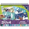 Totum Stitch Sticker & Numeri libro da colorare per bambini | Libro di apprendimento creativo con adesivi e immagini da colorare | Promuove la comprensione dei numeri e le capacità motorie per piccoli