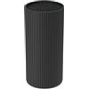 Vonsera Portacoltelli senza Coltelli Nero, Ceppo Coltelli da Cucina con Setole Flessibili, Vassoio Interno Rimovibile, Ampia Capacità, Adatto a Diversi Coltelli da Cucina - 22 x 11 x 11 cm
