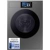 Samsung Lavatrice BESPOKE AI Laundry WF90F09C4S/U3 Libera installazione, 9 Kg, Wifi, Ecodosatore, Display AI Home, Carica Frontale, Corpo: Dark Silver Steel, Oblò: Nero, 60l x 85h x 60p cm