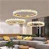 FAZRPIP Lampadari a LED Plafoniera Moderna 3 Anelli Lampadario a Sospensione Regolabile Lampadario per camere da Letto Soggiorno Soffitto Alto Foyer Lampadario per Soggiorno Sala da Pranzo Scala
