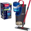 Vileda H2prO - Set di mocio piatto e secchio, separazione dell'acqua pulita e sporca al 100%, strumento per la pulizia di pareti e battiscopa, lavabile in lavatrice, riutilizzabile, in microfibra