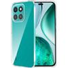 PEIYE Cover Per Huawei Honor X7a - Custodia Ibrida Trasparente Antiurto Con Paraurti TPU Morbido E Retro Rigido - Nero