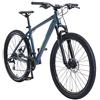 BIKESTAR Hardtail Mountain Bike in alluminio, freni a disco, 27.5 | Bicicletta MTB telaio 18 cambio Shimano a 21 velocità, sospensioni | Blu Giallo