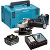 Makita DGA519RTJ Smerigliatrice angolare 18 V/5,0 Ah, 2 batterie + Caricatore in MAKPAC