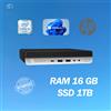HP PC DESKTOP HP 800 G3 MINI INTEL I5 RAM 16GB SSD 1TB WIN 11 PRO RICONDIZIONATO