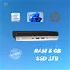 HP PC DESKTOP HP 800 G3 MINI INTEL I5 RAM 8GB SSD 1TB WIN 11 PRO RICONDIZIONATO