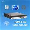 HP PC DESKTOP HP 800 G3 MINI INTEL I5 RAM 4GB HDD 500GB WIN 11 PRO RICONDIZIONATO