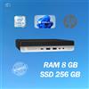 HP PC DESKTOP HP 800 G3 MINI INTEL I5 RAM 8GB SSD 256GB WIN 11 PRO RICONDIZIONATO