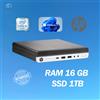 HP PC DESKTOP HP 800 G3 MINI INTEL I5 RAM 16GB SSD 1TB WIN 11 PRO RICONDIZIONATO