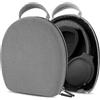 Geekria Shield - Custodia per cuffie compatibile con Skullcandy Riff 2, Hesh 3/Evo, Crusher Evo/ANC 2, custodia rigida da viaggio con vano per cavi (grigio microfibra)