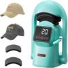 VEVOR Macchina per Pressa a Caldo 350W per Cappelli con 2 Piastre Intercambiabili, Apertura Rilascio Automatici, Touchscreen per Controllo Tempo Temperatura, Stampa a Termico per Cappellini, Verde