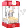 VEVOR Macchina per Popcorn, Macchina Popcorn 300 W Peso 3,25 kg Bollitore 0,07 kg Produce 3,78 kg per Lotto, Macchina per Popcorn da Tavolo con Porta, Include 2 Cucchiai Vassoio, Stile Teatro, Rosso
