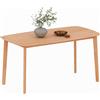HOMCOM Tavolo da pranzo rettangolare per 6 persone tavolo da cucina 150 cm in legno massiccio 150 x 80 x 76 cm legno naturale | Aosom Italy