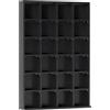 HOMCOM Mobile Porta CD con Ripiani Regolabili per 456 CD o 336 DVD, 24 Scomparti, 89x20x130.5 cm, Nero | Aosom Italy